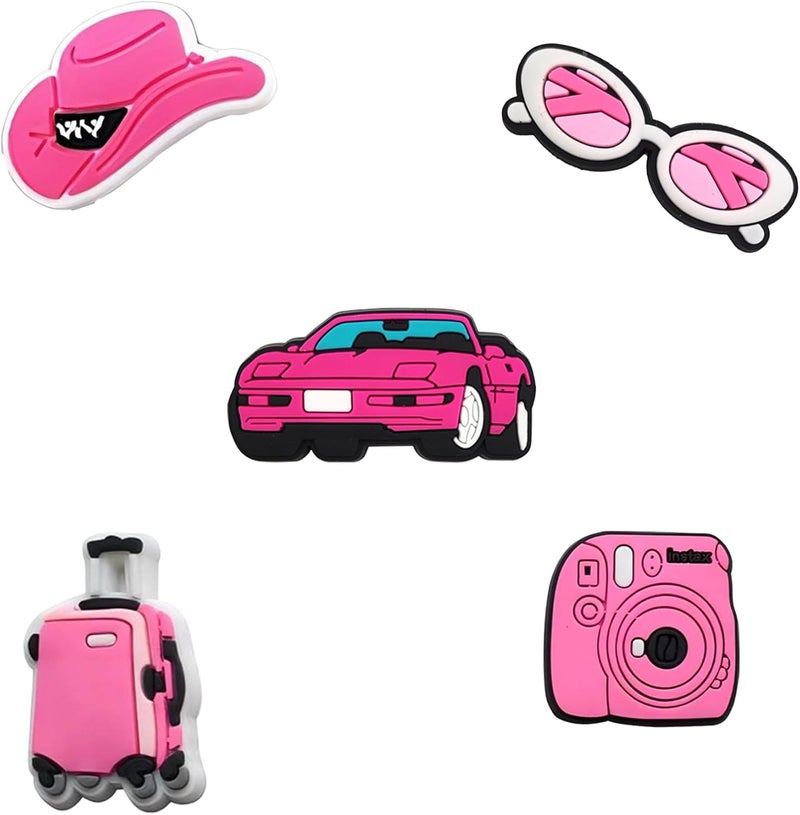 BULKITEM 25 Pcs Gamer, Summer, Nurse, Pink, Hunting, Black,USA american flag crocs,Shoe Charms, Cute Shoe Accessories Gifts Charms for Teens Kids Adults - Image 3